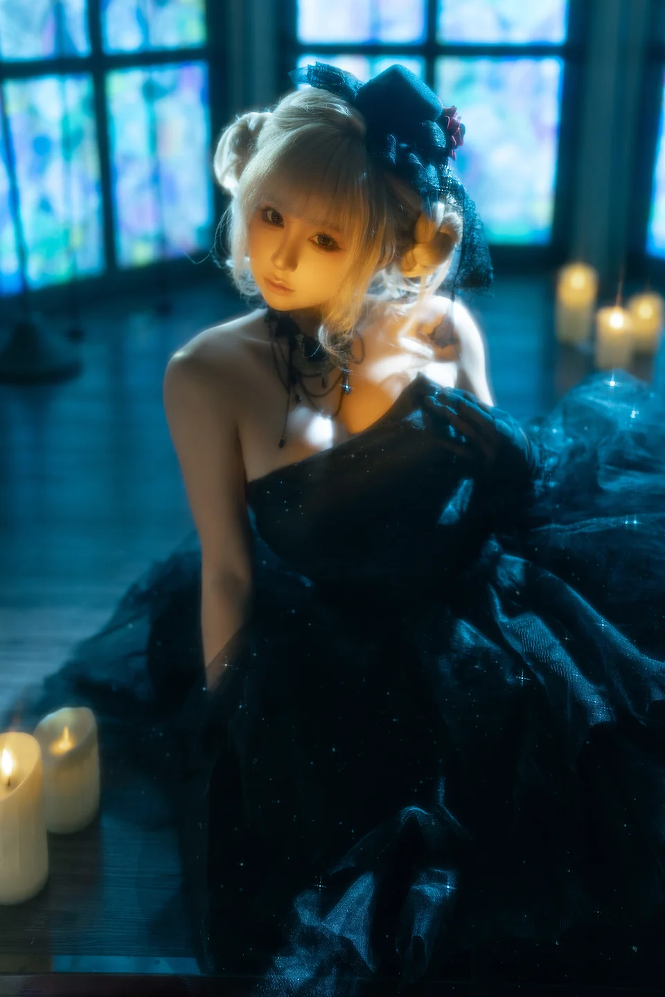 蠢沫沫 - 黑婚纱 [37P,1V-3.15GB] tg@simisebaisi 【丝足阁】007.webp
